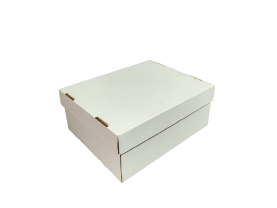 BOITE FOND ET COUVERCLE 27*22.5*11.5 CM BLANC (50 PCS)