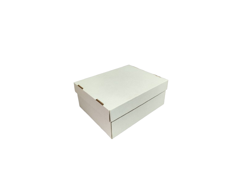 BOITE FOND ET COUVERCLE 27*22.5*11.5 CM BLANC (50 PCS)