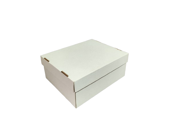 BOITE FOND ET COUVERCLE 27*22.5*11.5 CM BLANC (50 PCS)